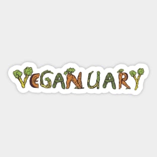 Veganuary Sticker